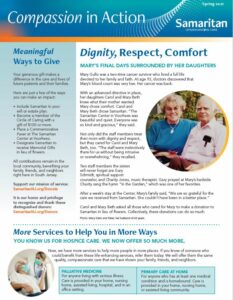 Cover of Compassion in Action newsletter, Spring 2021 edition