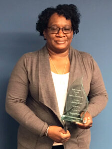 Salema Moore with Award